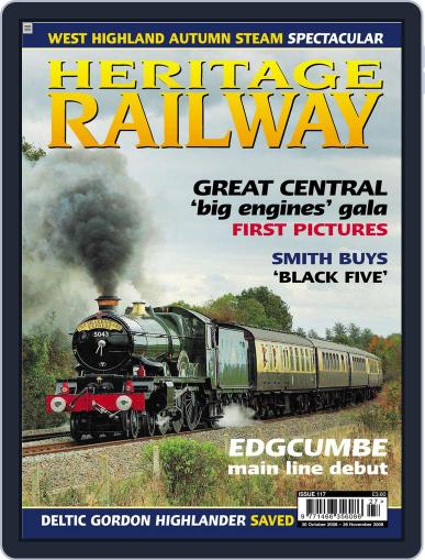 Heritage Railway October 27th, 2008 Digital Back Issue Cover