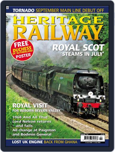 Heritage Railway June 2nd, 2008 Digital Back Issue Cover