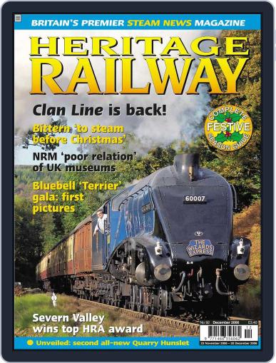 Heritage Railway November 21st, 2006 Digital Back Issue Cover