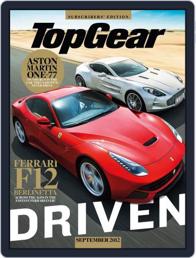 BBC Top Gear August 23rd, 2012 Digital Back Issue Cover