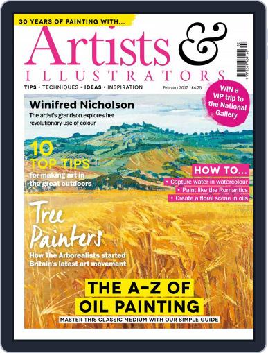 Artists & Illustrators February 1st, 2017 Digital Back Issue Cover