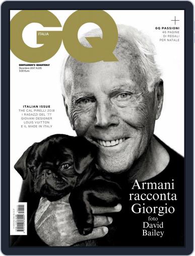 Gq Italia December 1st, 2017 Digital Back Issue Cover
