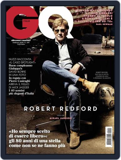 Gq Italia February 9th, 2016 Digital Back Issue Cover