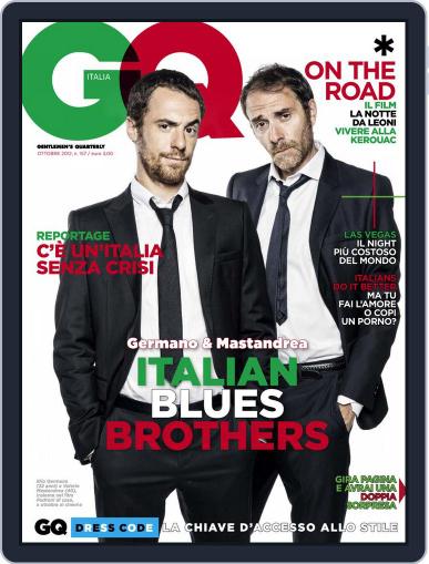 Gq Italia October 3rd, 2012 Digital Back Issue Cover