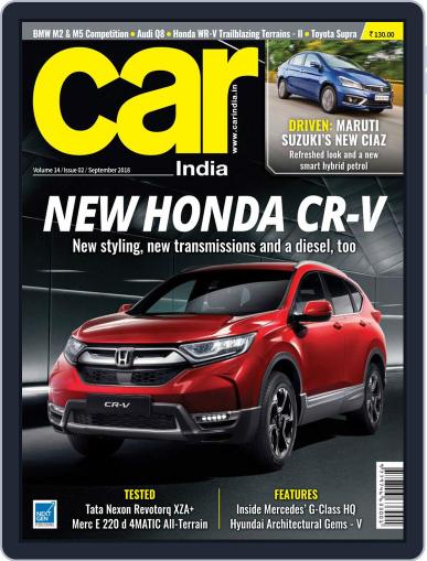 Car India September 1st, 2018 Digital Back Issue Cover