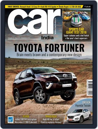 Car India December 1st, 2016 Digital Back Issue Cover