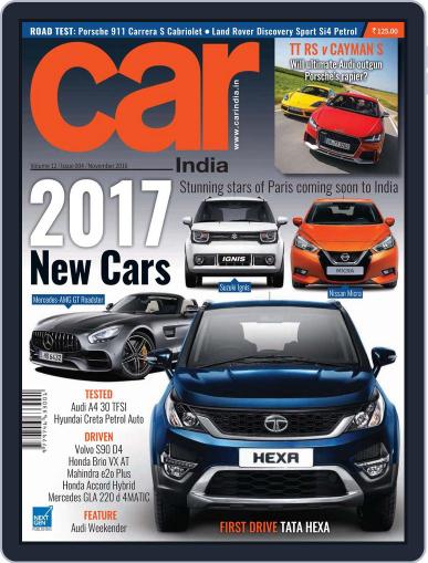 Car India November 2nd, 2016 Digital Back Issue Cover