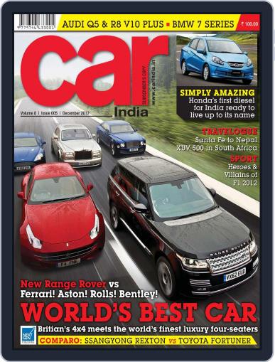 Car India December 7th, 2012 Digital Back Issue Cover