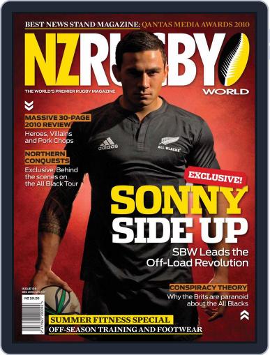 NZ Rugby World December 5th, 2010 Digital Back Issue Cover