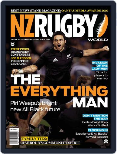 NZ Rugby World October 3rd, 2010 Digital Back Issue Cover