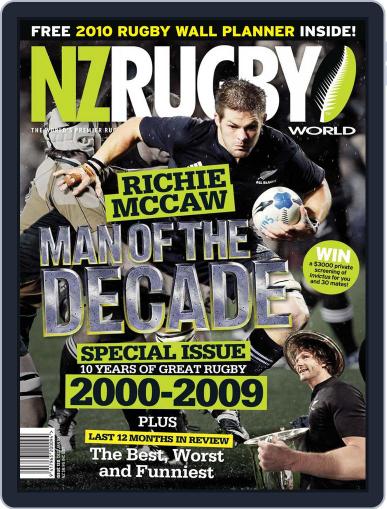 NZ Rugby World December 6th, 2009 Digital Back Issue Cover