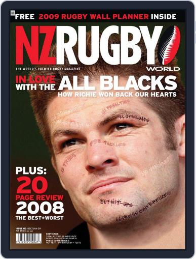 NZ Rugby World December 10th, 2008 Digital Back Issue Cover