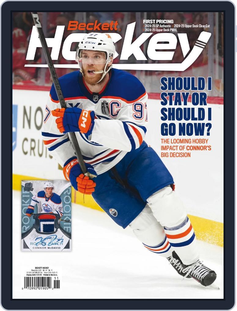 Beckett Hockey November 1st, 2025 Digital Back Issue Cover