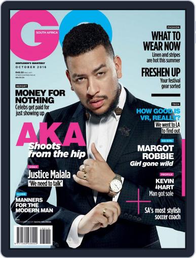 GQ South Africa October 1st, 2016 Digital Back Issue Cover