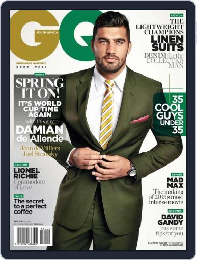 GQ South Africa August 31st, 2015 Digital Back Issue Cover