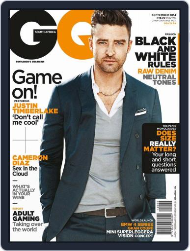 GQ South Africa August 26th, 2014 Digital Back Issue Cover