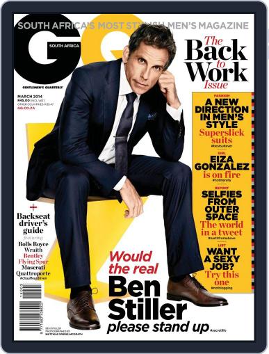 GQ South Africa February 25th, 2014 Digital Back Issue Cover