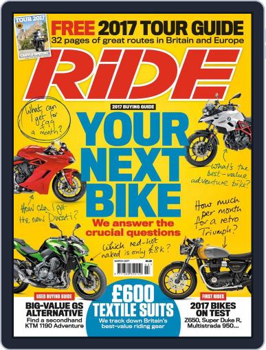RiDE United Kingdom March 1st, 2017 Digital Back Issue Cover