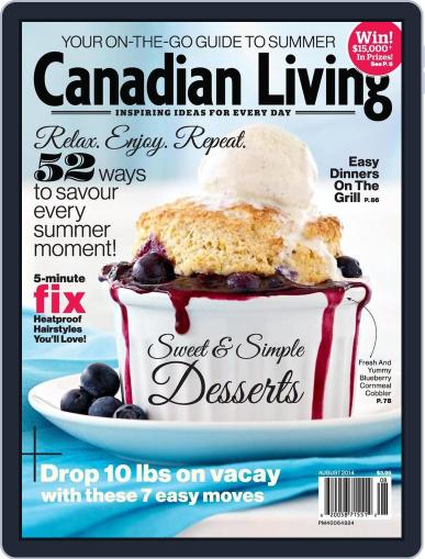 Canadian Living August 1st, 2014 Digital Back Issue Cover