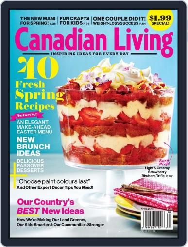 Canadian Living April 1st, 2014 Digital Back Issue Cover