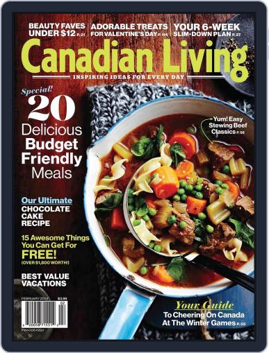 Canadian Living February 1st, 2014 Digital Back Issue Cover