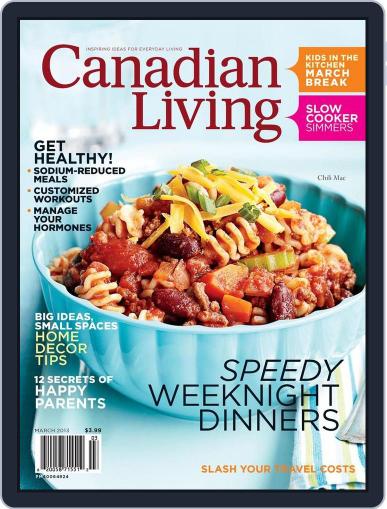 Canadian Living March 1st, 2013 Digital Back Issue Cover