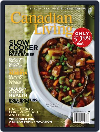 Canadian Living October 7th, 2011 Digital Back Issue Cover