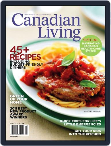 Canadian Living April 1st, 2011 Digital Back Issue Cover