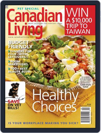 Canadian Living August 4th, 2009 Digital Back Issue Cover