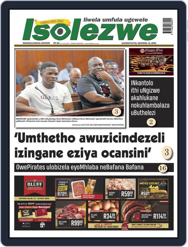 Isolezwe November 12th, 2025 Digital Back Issue Cover