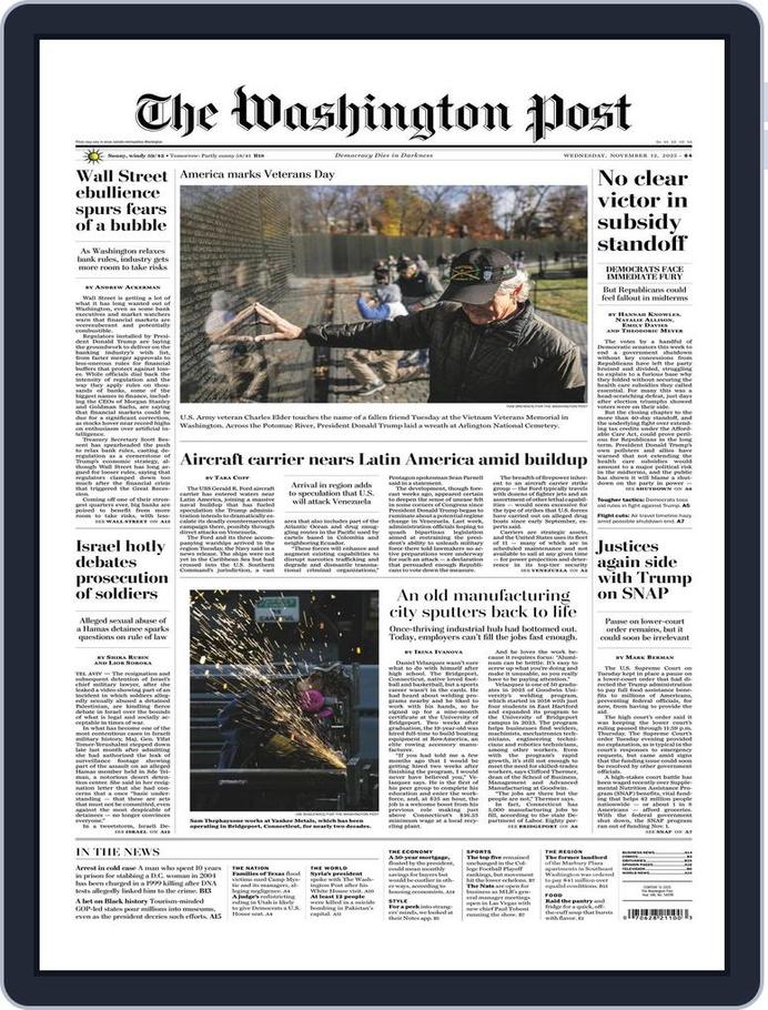 Washington Post Label The Washington Post November 12, 2025 (Digital) - DiscountMags.com