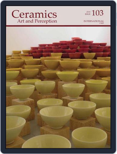 Ceramics: Art and Perception February 1st, 2016 Digital Back Issue Cover