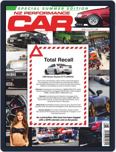 NZ Performance Car February 1st, 2019 Digital Back Issue Cover