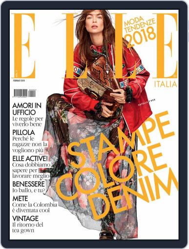 Elle Italia February 1st, 2018 Digital Back Issue Cover