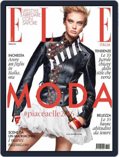 Elle Italia February 1st, 2016 Digital Back Issue Cover