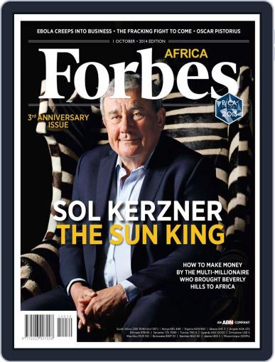 Forbes Africa October 3rd, 2014 Digital Back Issue Cover
