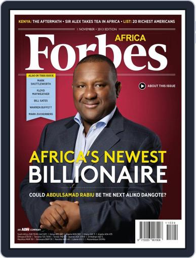 Forbes Africa October 31st, 2013 Digital Back Issue Cover
