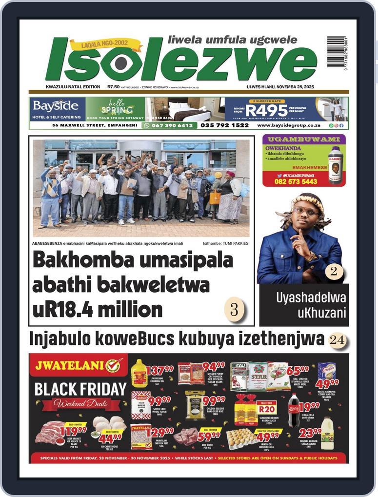 Isolezwe November 28th, 2025 Digital Back Issue Cover
