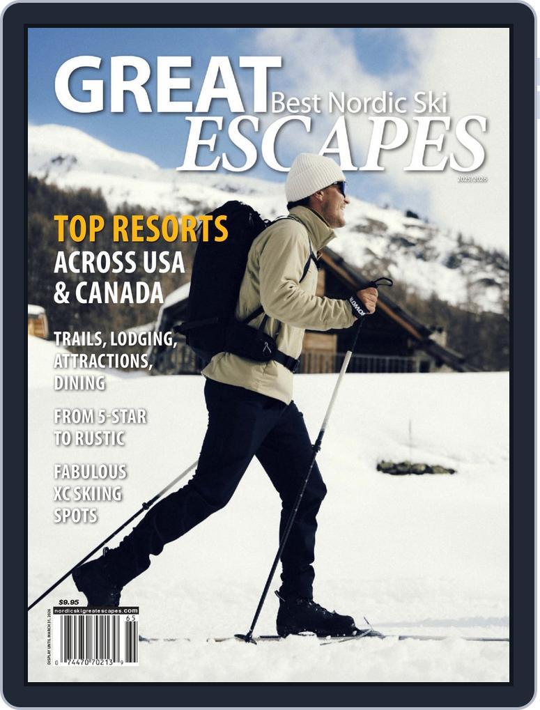 Best Nordic Ski Great Escapes November 1st, 2025 Digital Back Issue Cover