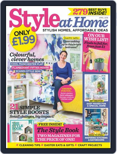 Style At Home United Kingdom April 1st, 2018 Digital Back Issue Cover