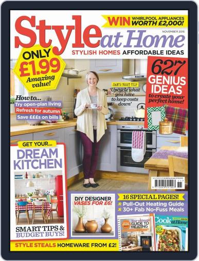 Style At Home United Kingdom September 30th, 2015 Digital Back Issue Cover