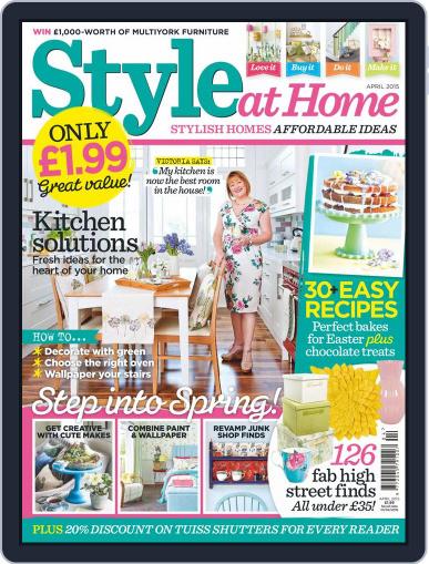 Style At Home United Kingdom April 1st, 2015 Digital Back Issue Cover