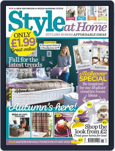 Style At Home United Kingdom September 30th, 2014 Digital Back Issue Cover