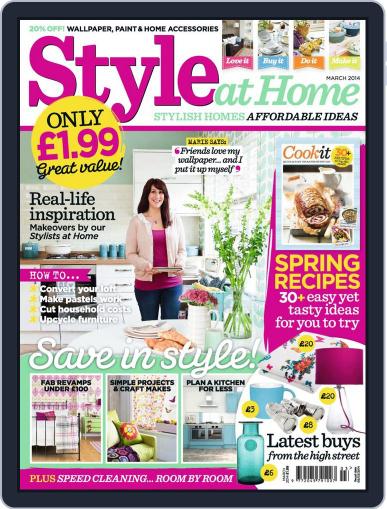 Style At Home United Kingdom January 28th, 2014 Digital Back Issue Cover