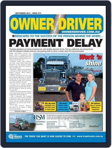 Owner Driver (Digital) August 31st, 2015 Issue Cover