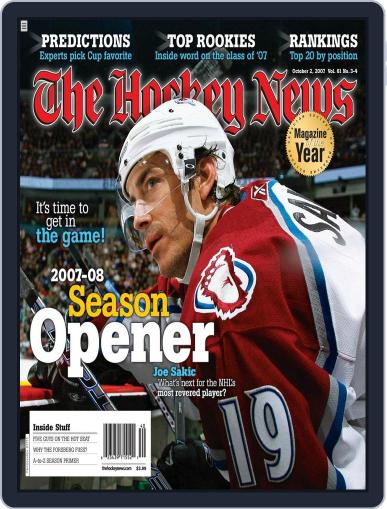 The Hockey News September 24th, 2007 Digital Back Issue Cover