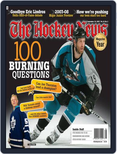 The Hockey News September 11th, 2007 Digital Back Issue Cover