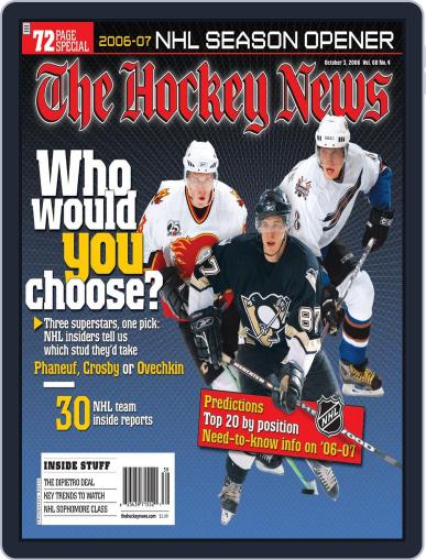 The Hockey News September 25th, 2006 Digital Back Issue Cover