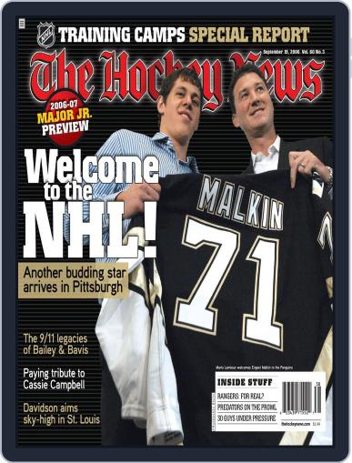 The Hockey News September 11th, 2006 Digital Back Issue Cover
