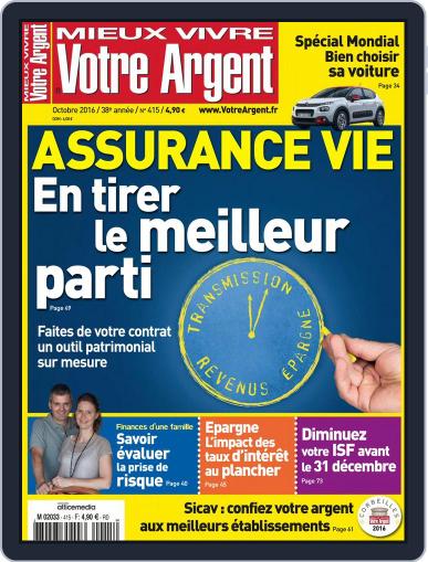 Mieux Vivre Votre Argent October 1st, 2016 Digital Back Issue Cover